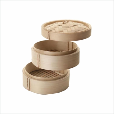 ../frankl24shop/Dim Sum Bambus Dämpfer 2 teilig incl. Deckel